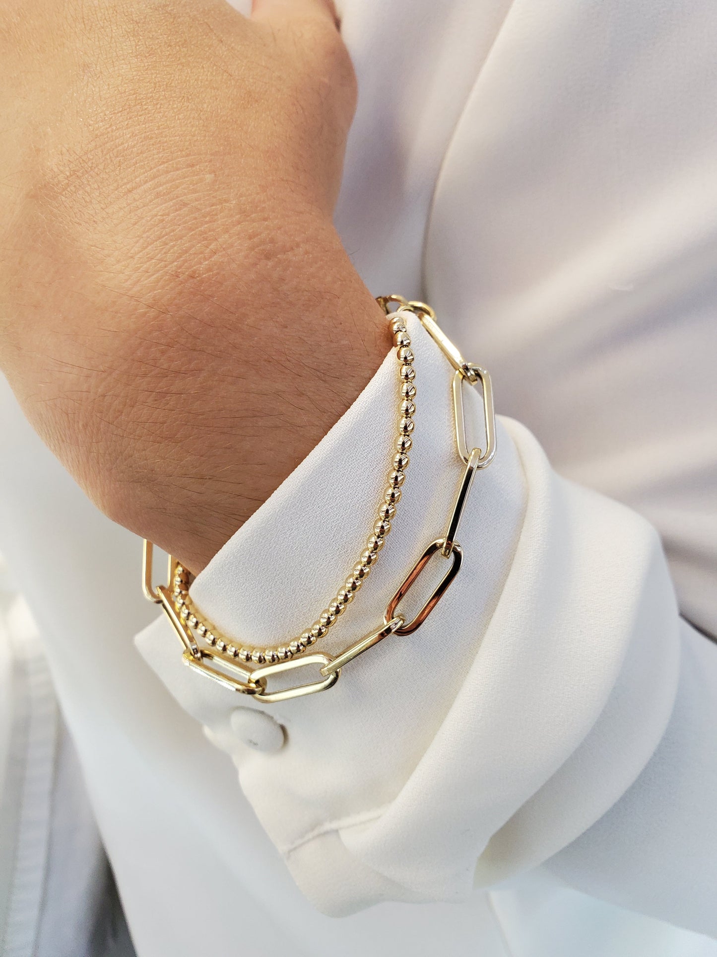 Chunky Paper Clip Bracelet