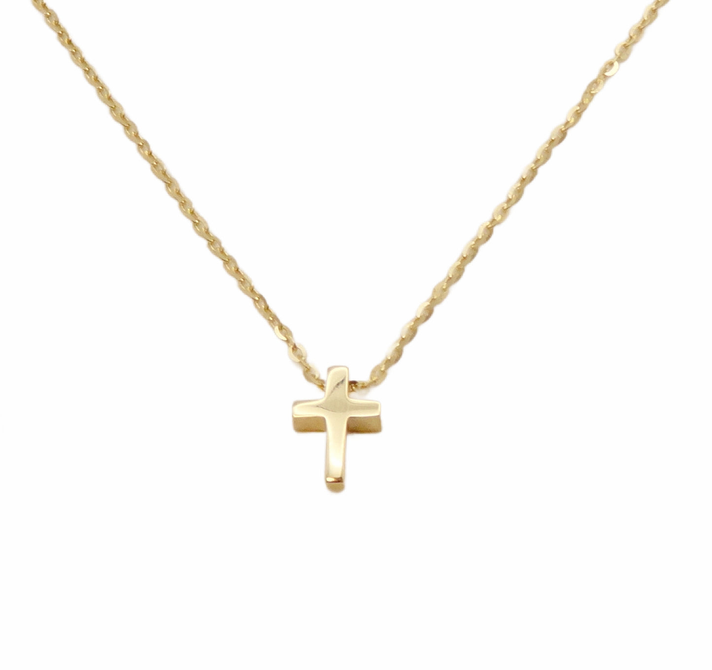 Miniature Cross Necklace 14K Gold