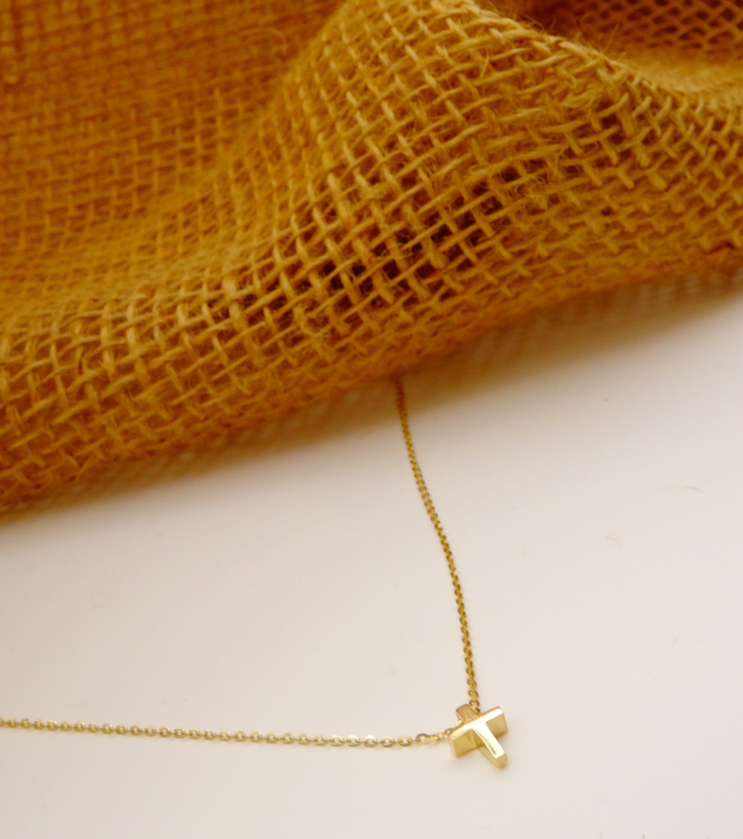 Miniature Cross Necklace 14K Gold