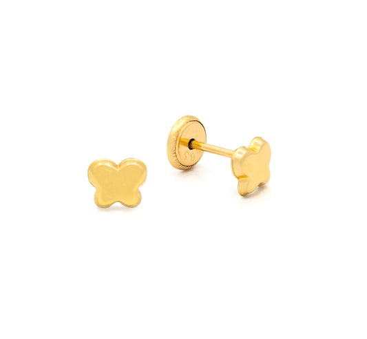 14K Gold Mini Butterfly Baby Earring