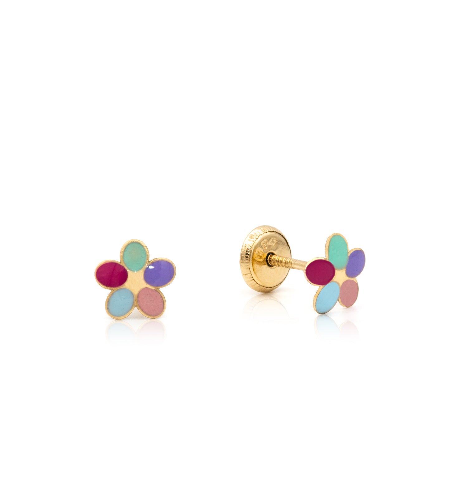 Enamel Flower Multicolored Earring