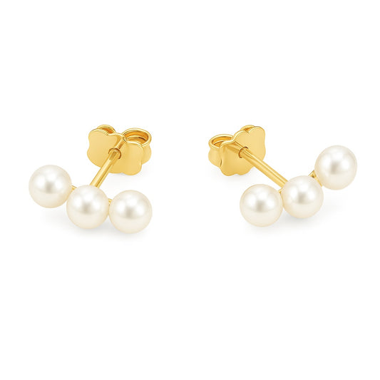 Mini Pearl Crawler Earrings