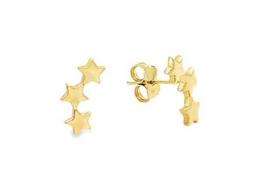 Three Star Crawler Earring