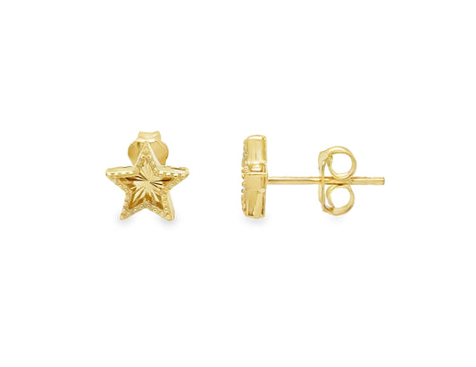 Radiant Gold Beaded Star Earrings