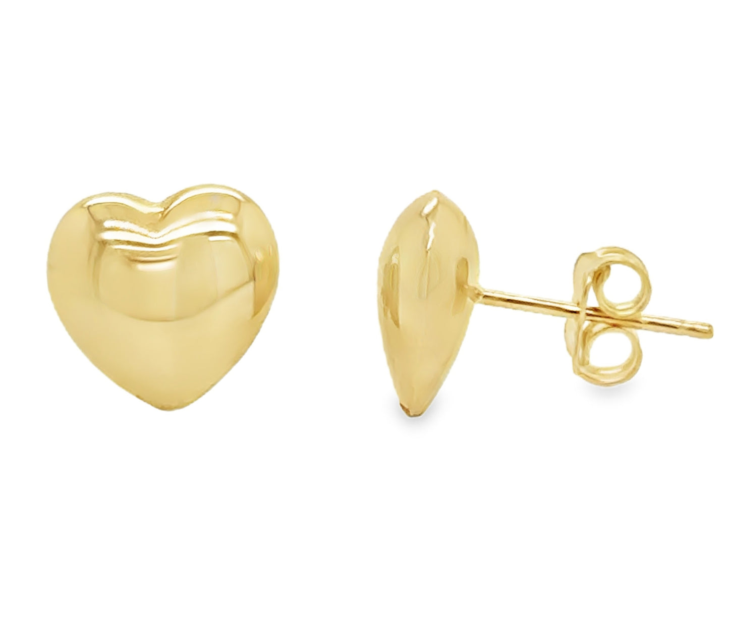 Large Puff Heart Stud Earrings