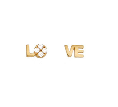 Mix and Match LOVE Studs CZ