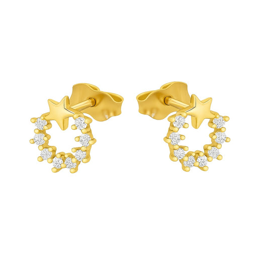 Cubic Zirconia Star Cluster Earrings