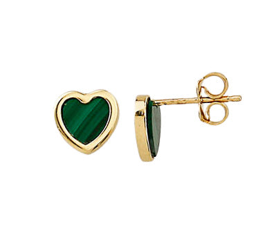 Heart Malachite/Turquoise Earrings