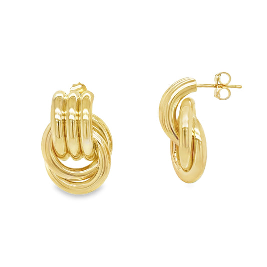 Chunky Gold Door Knocker Earrings