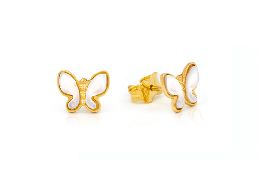 Mother Of Pearl Butterfly Earrings