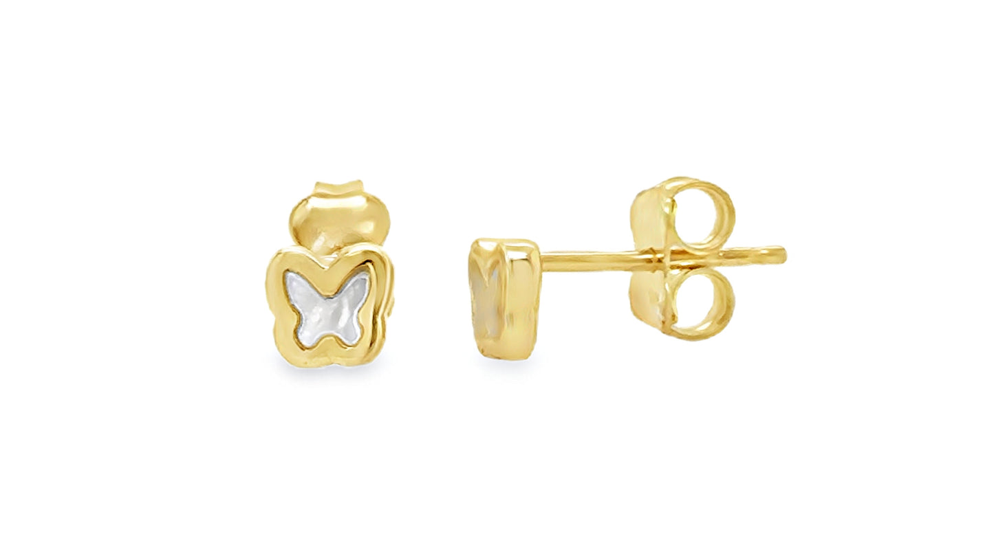 Mini Mother of Pearl Butterfly Earrings