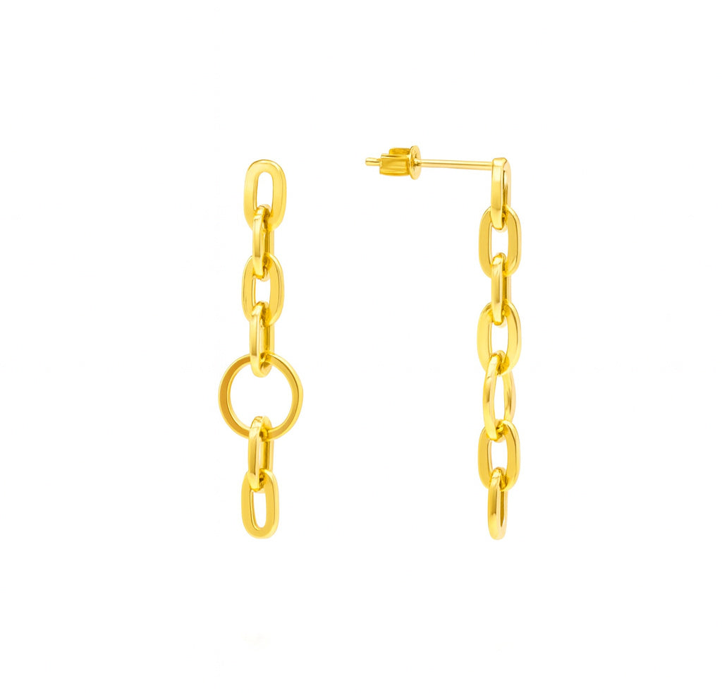 Multi Link Long Earring Crafted