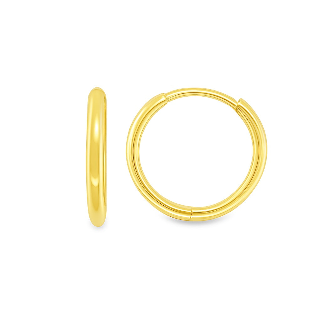 Thin Huggie Hoop Earrings 11mm