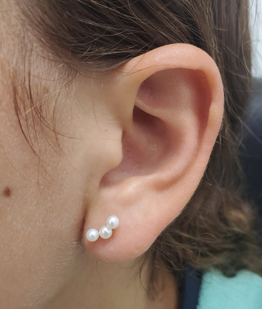 Mini Pearl Crawler Earrings