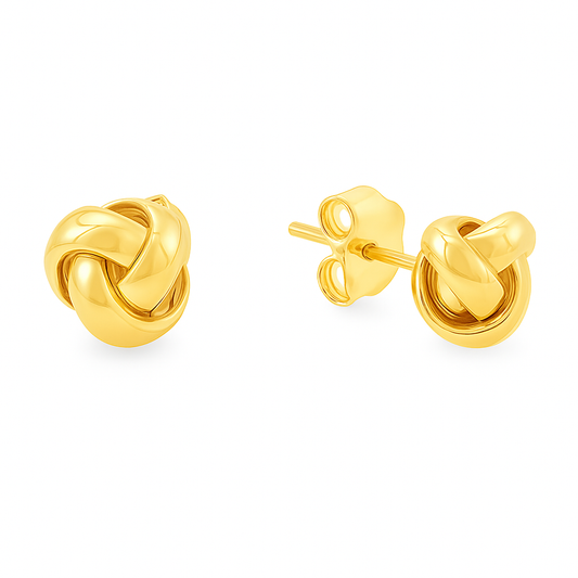 Small Love Knot Stud Earrings
