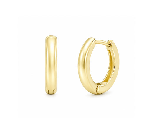 Plain Mini Huggie Earrings 8mm Diameter