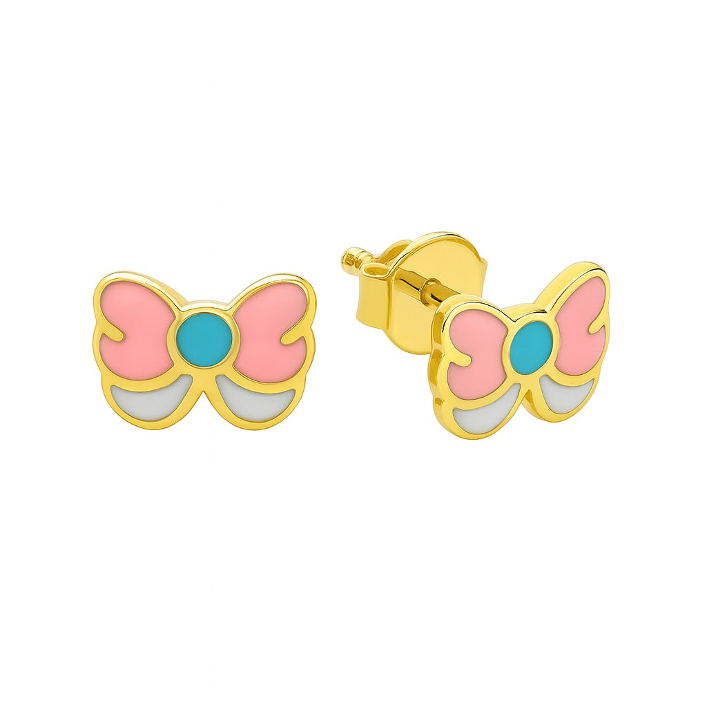 Bow Enamel Earrings
