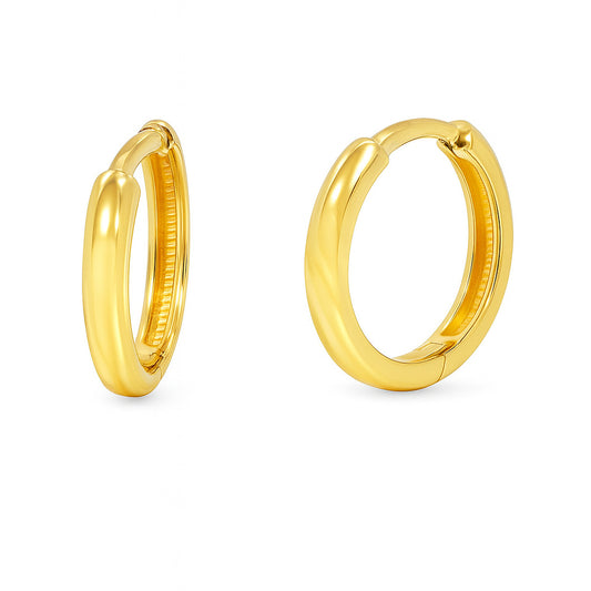 Classic Slim Huggie Hoop Earrings-12mm