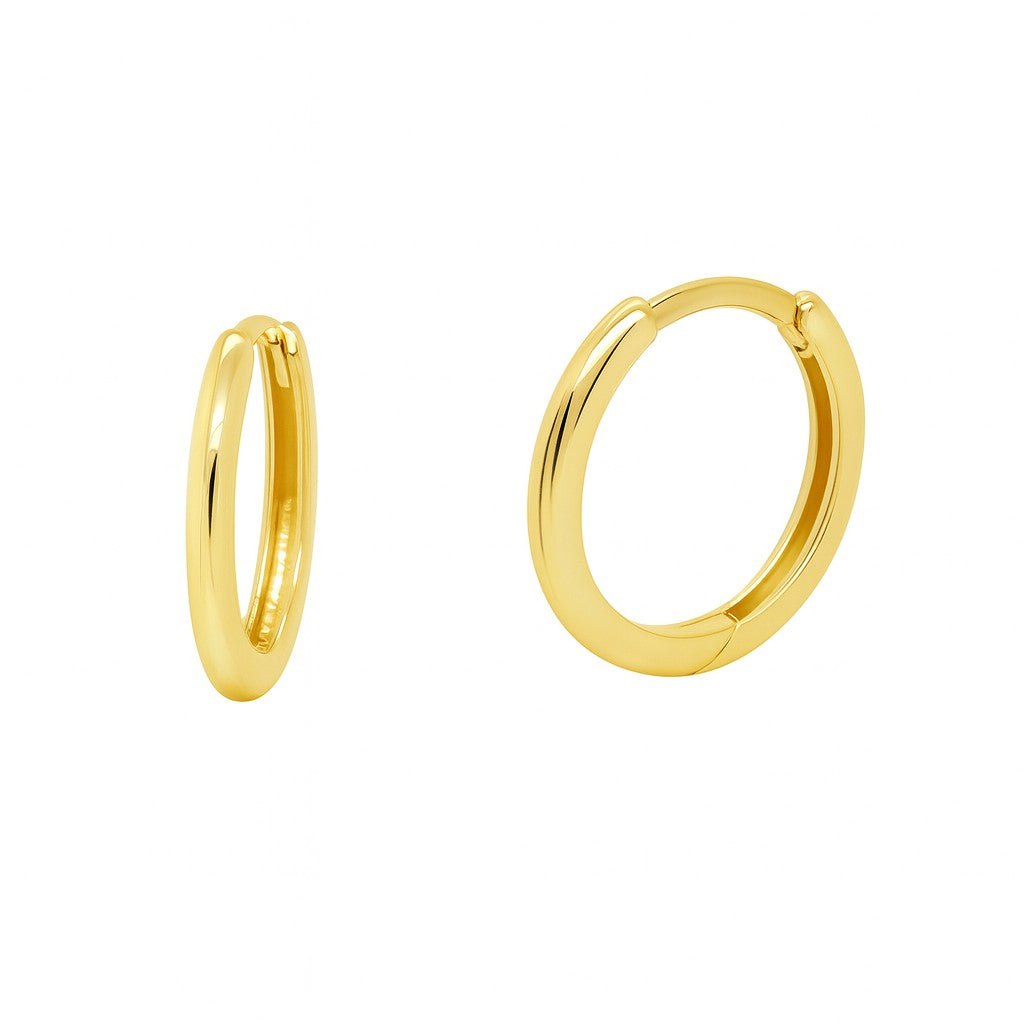 Thin Huggie Hoop Earrings 13mm