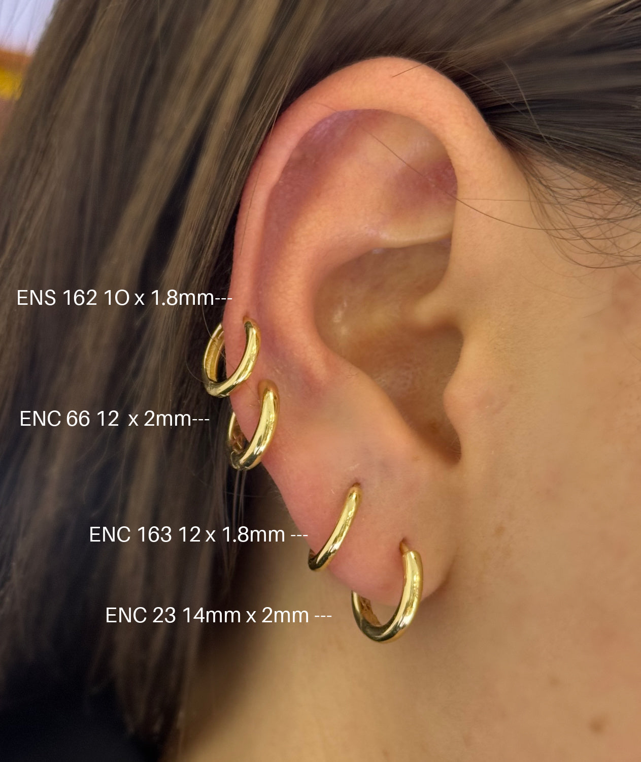 Classic Slim Huggie Hoop Earrings-12mm