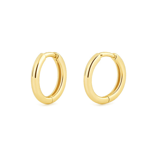 Classic Slim Huggie Hoop Earrings-10mm