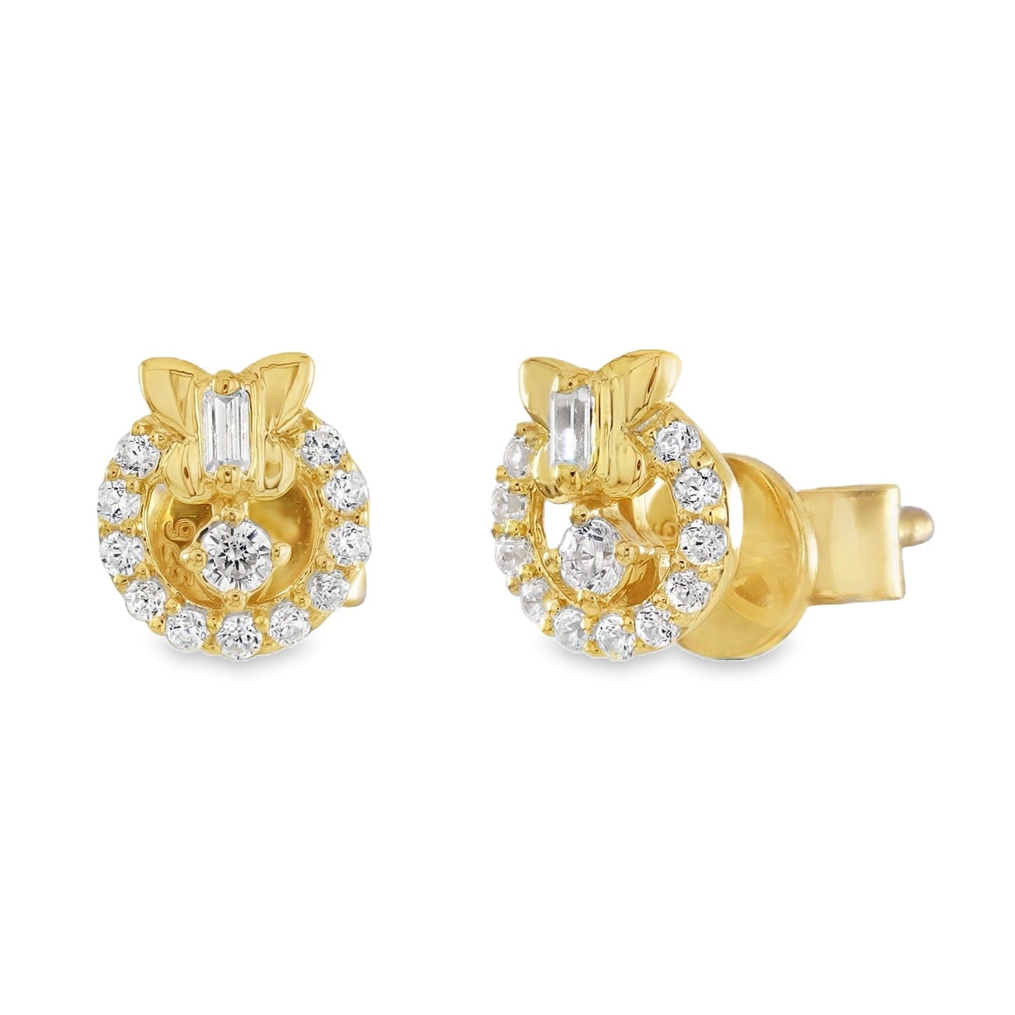 Mini Butterfly Door Knocker Diamond Stud Earrings