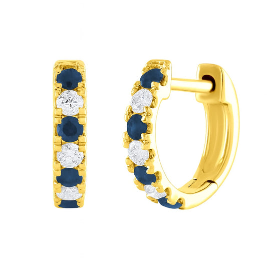 Diamond & Color Stone Huggies