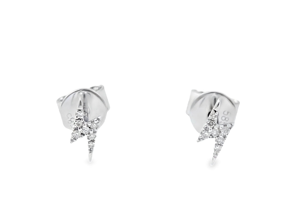 Mini Lighting Bolt Diamond Earrings