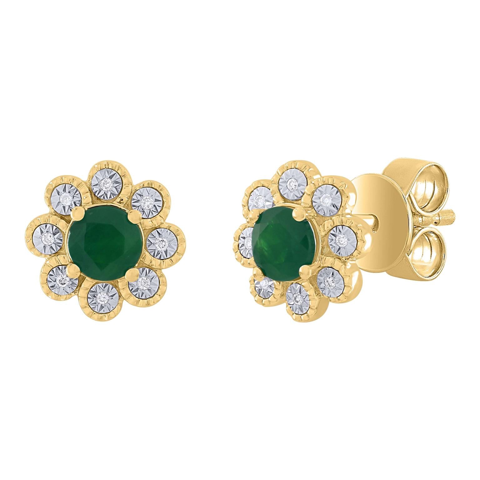 TANISHQ Stunning Emerald Stud Earrings in Wayanad - Dealers, Manufacturers  & Suppliers - Justdial