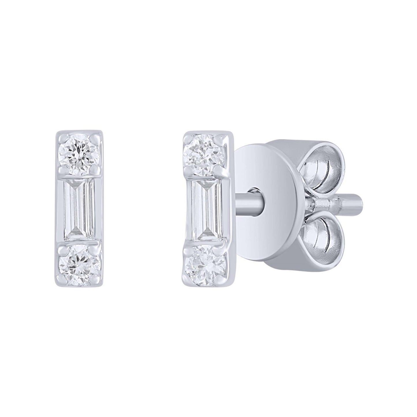 Miniature Diamond Baguette Earring