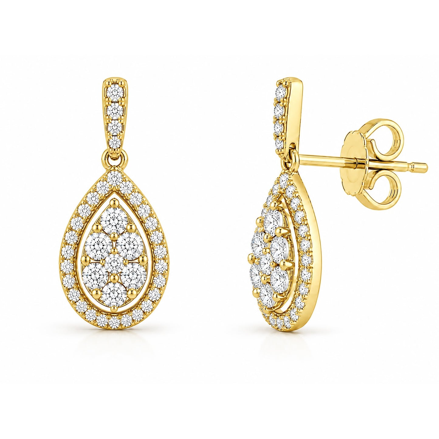 Diamond Teardrop Earrings