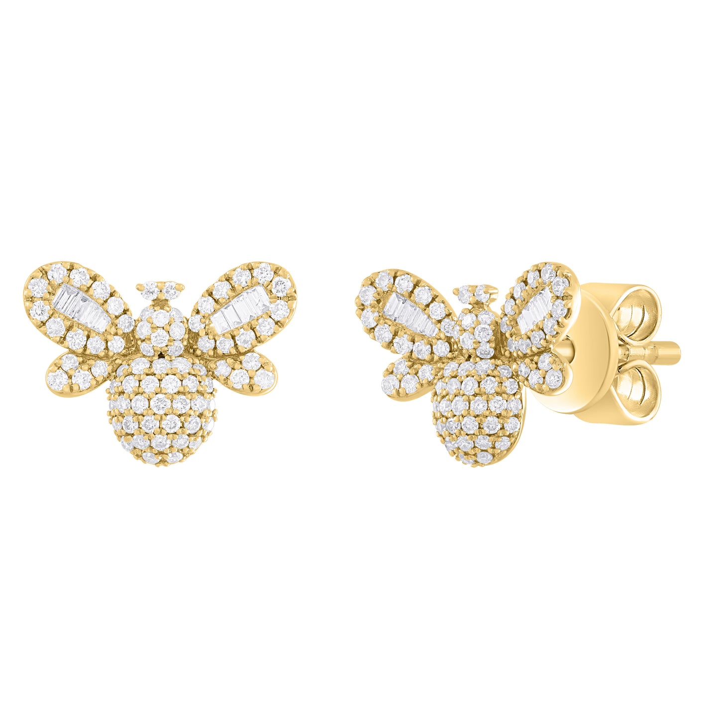 Diamond Bumblebee Earrings