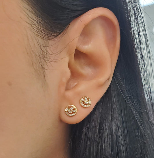 Mosaic Baguette Diamond Earrings