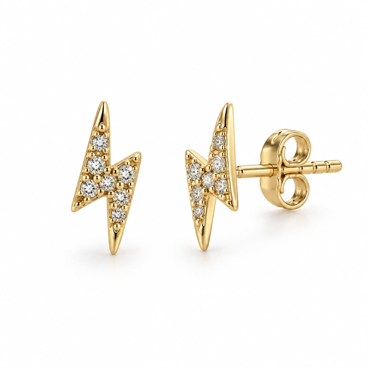 Mini Lighting Bolt Diamond Earrings