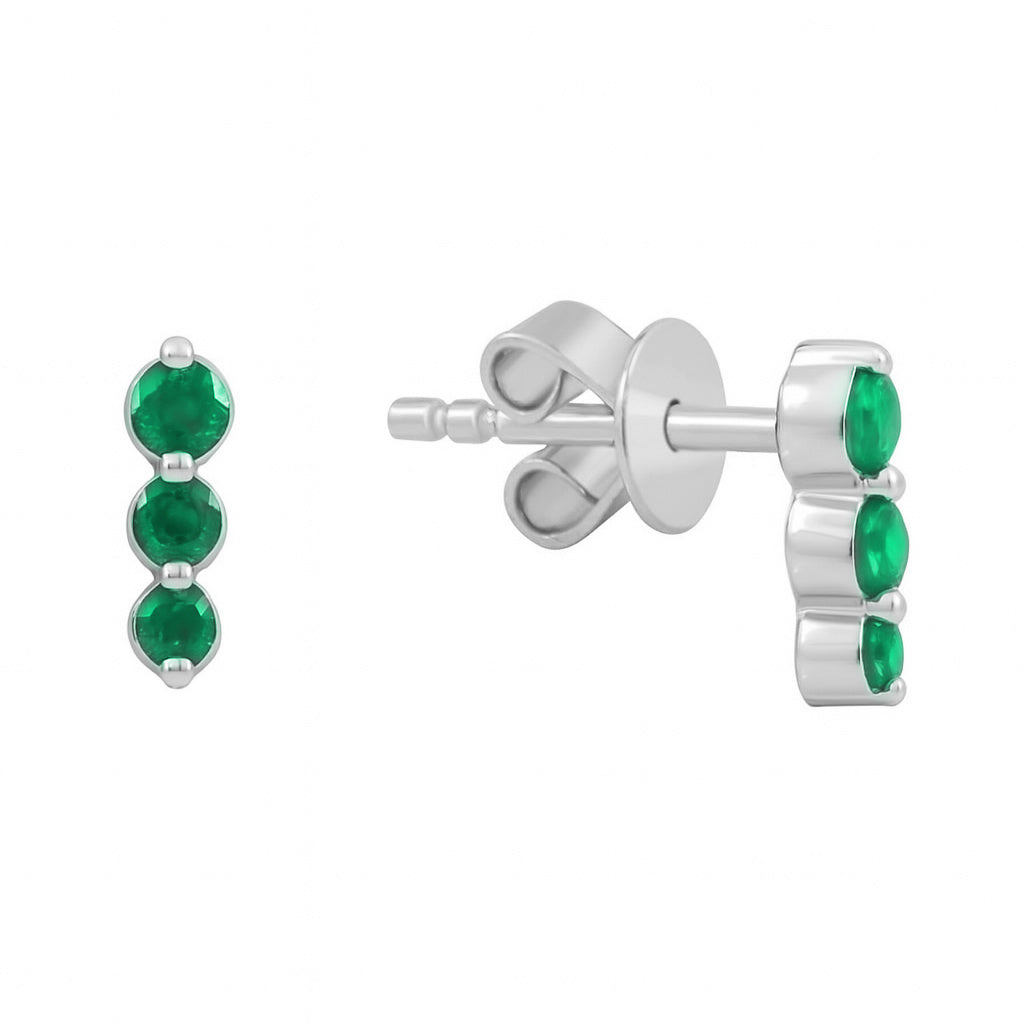 Three Color Stone Earrings
