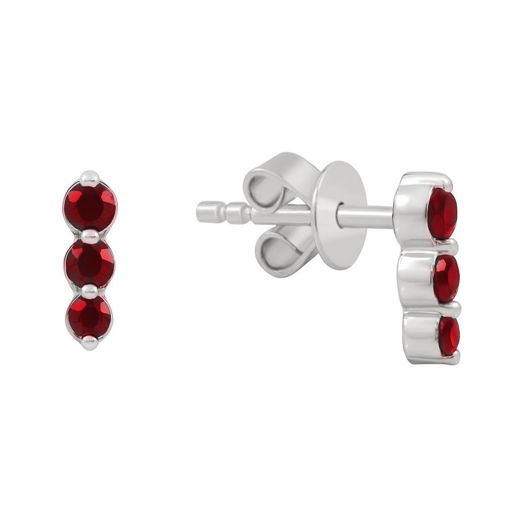 Three Color Stone Earrings