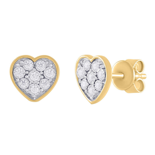 Diamond Heart Earrings