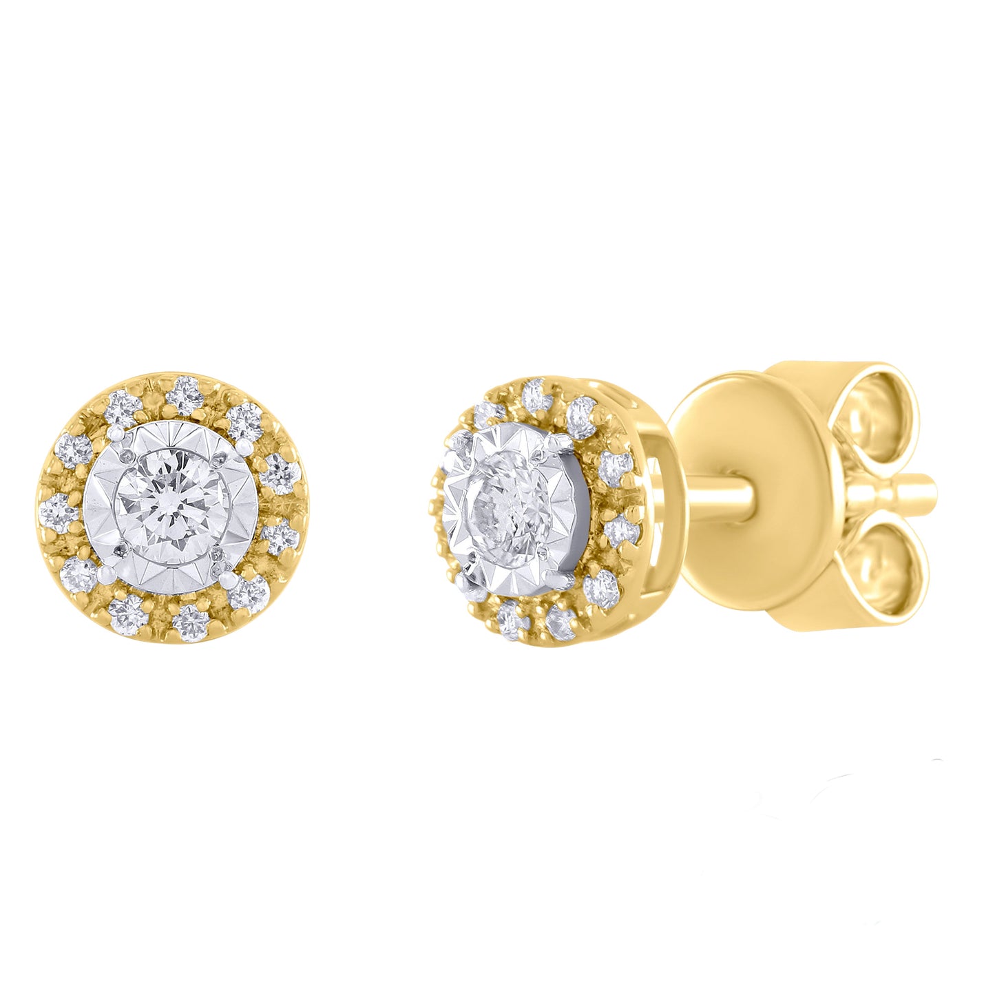 Diamond Illusion Stud Earrings