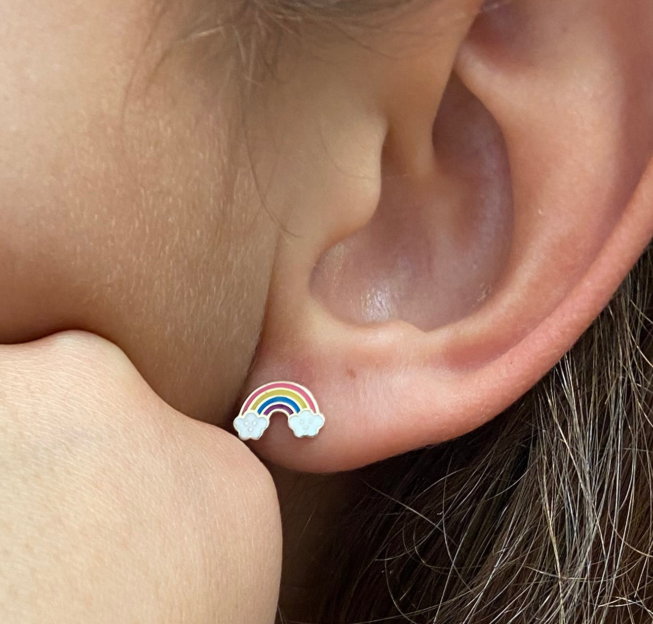 Over The Rainbow Enamel Stud Earrings