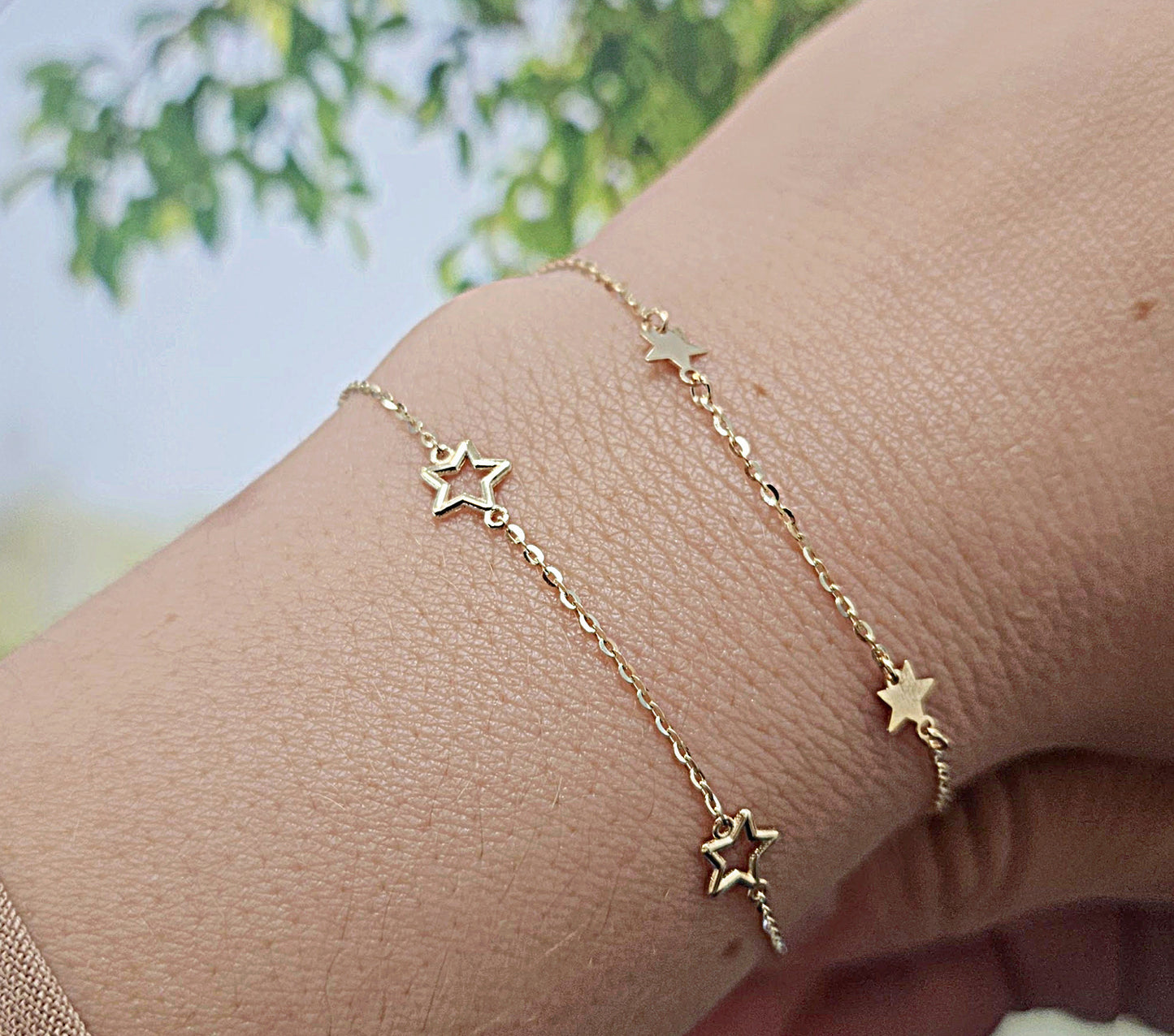 Dainty Open Stars Bracelet