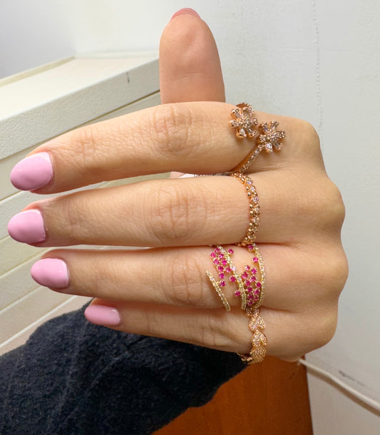 Galaxy Precious Color Stone and Diamond Ring
