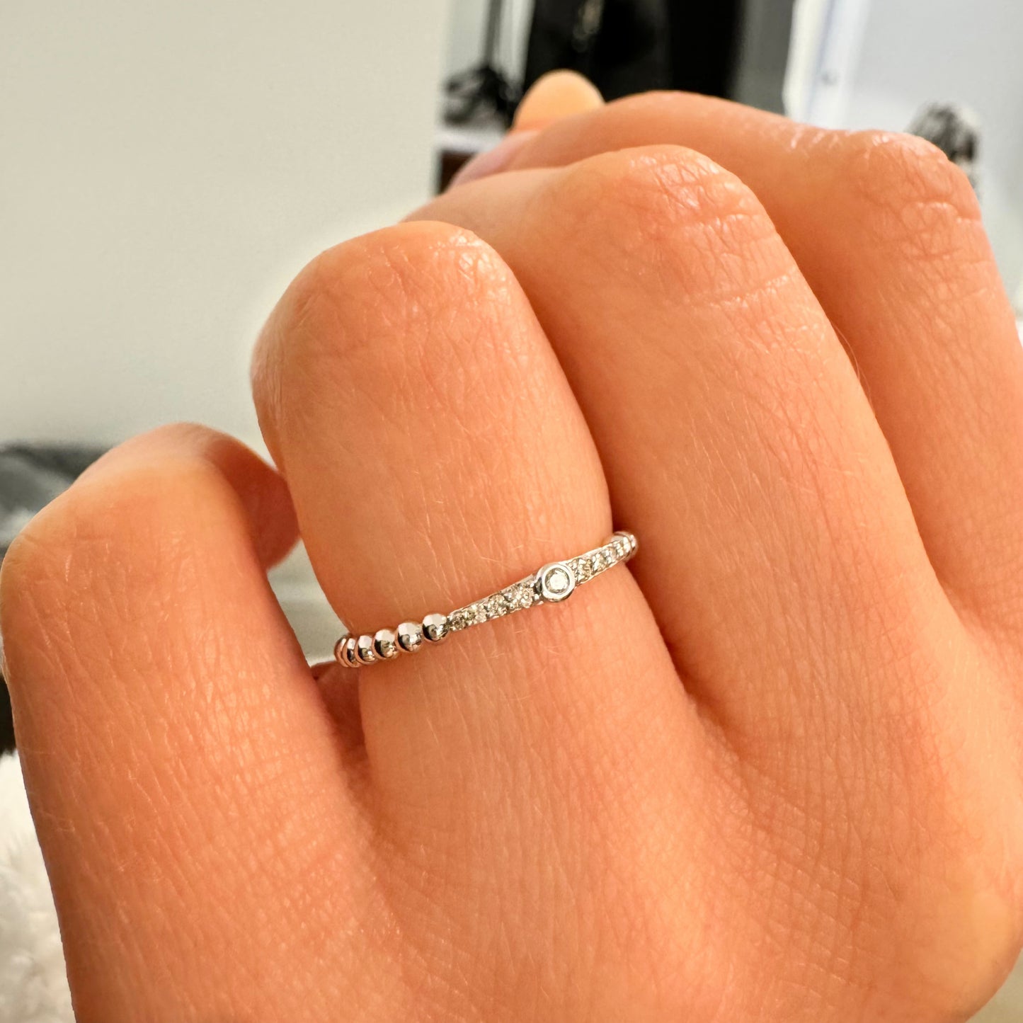 Diamond Beaded Ring