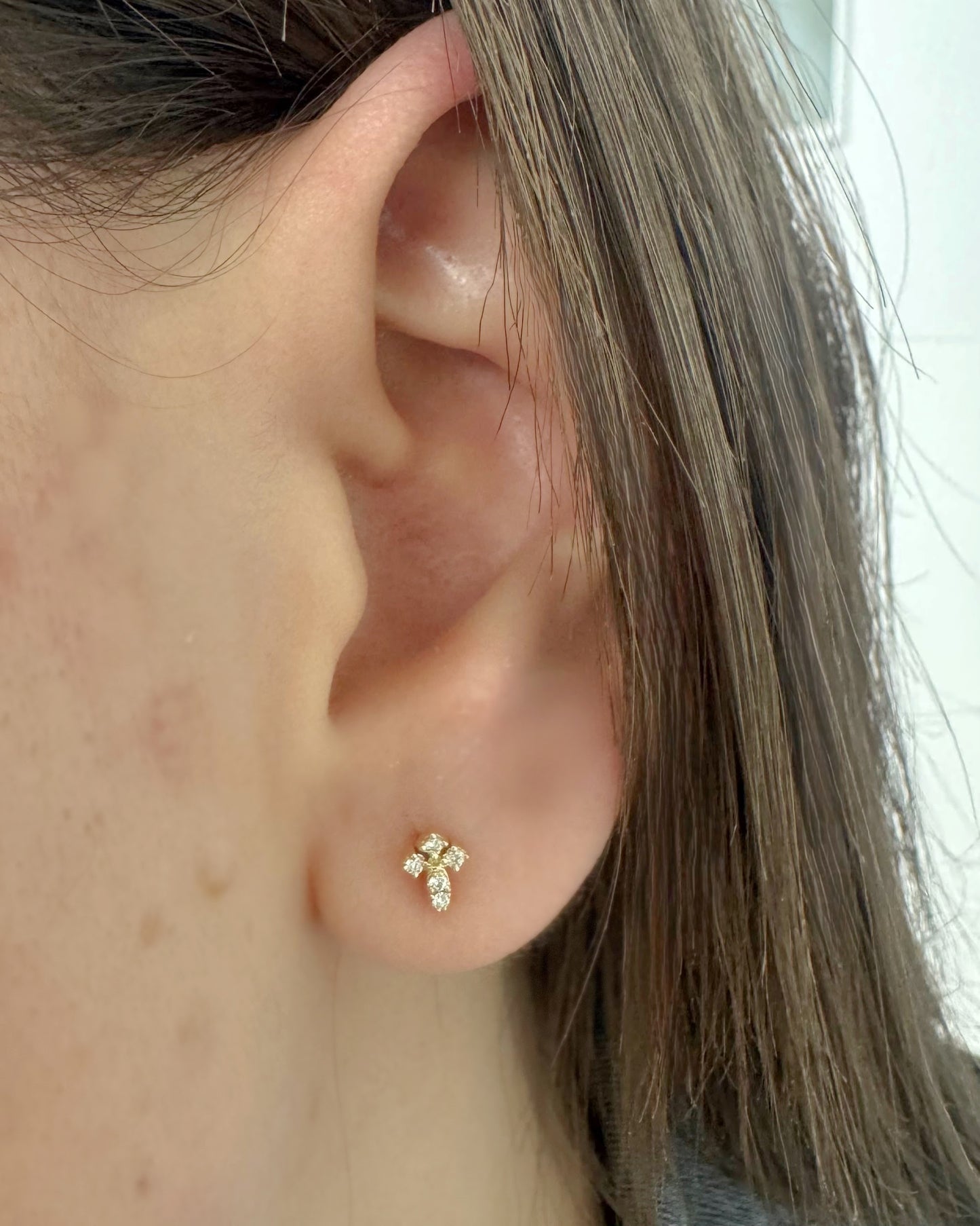 Diamond Cross Earrings