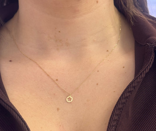 Mini Flower Disc Necklace