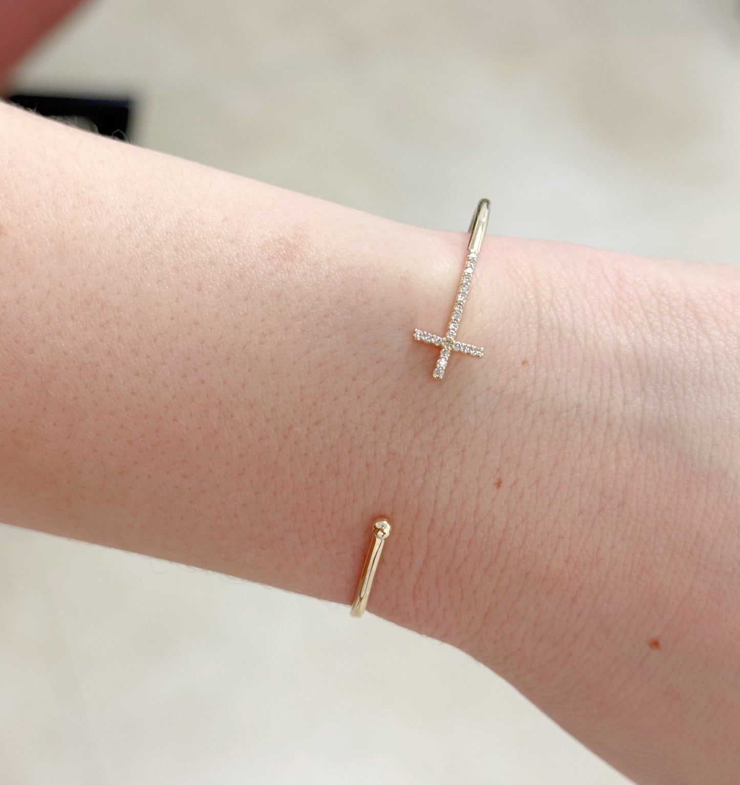 Diamond Cross Bangle