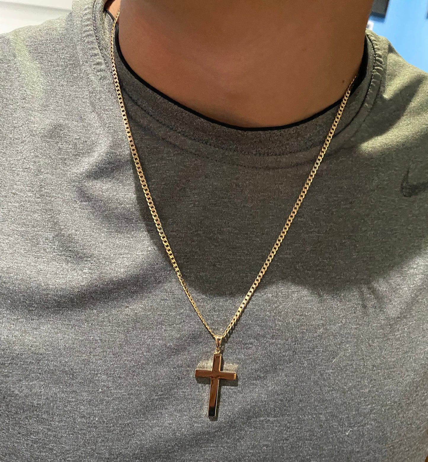 Large Square Cross Pendant