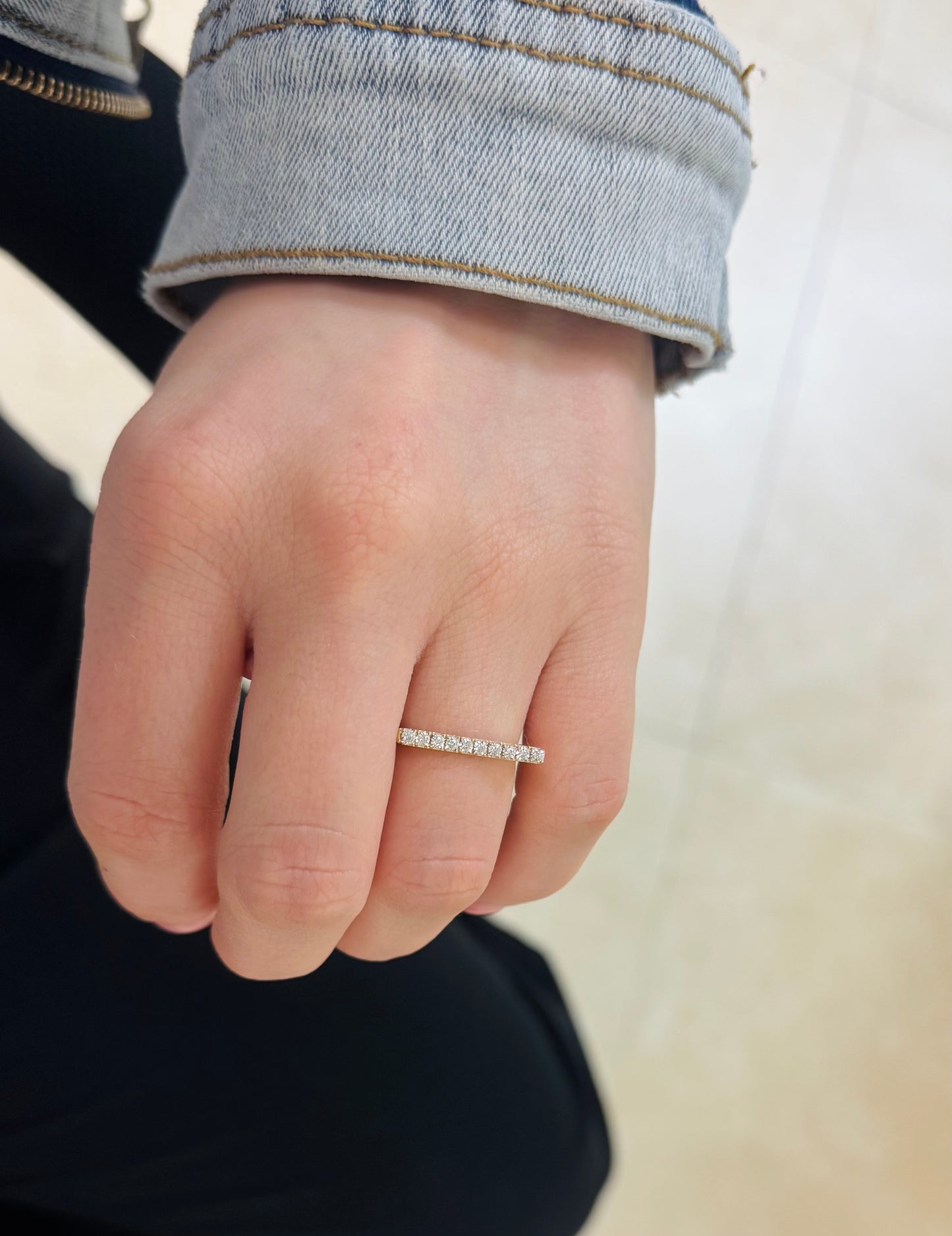 Diamond Bar Ring