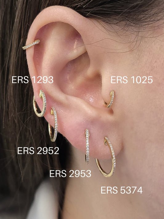 11mm Diamond Huggies