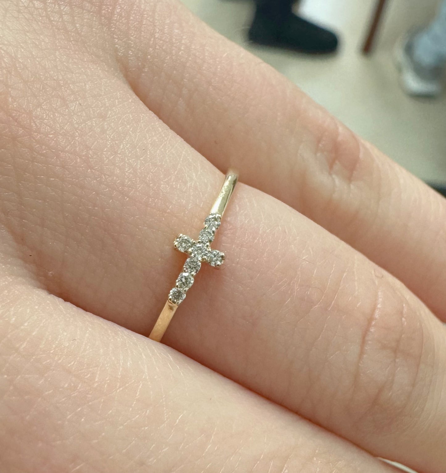 Diamond Cross Ring