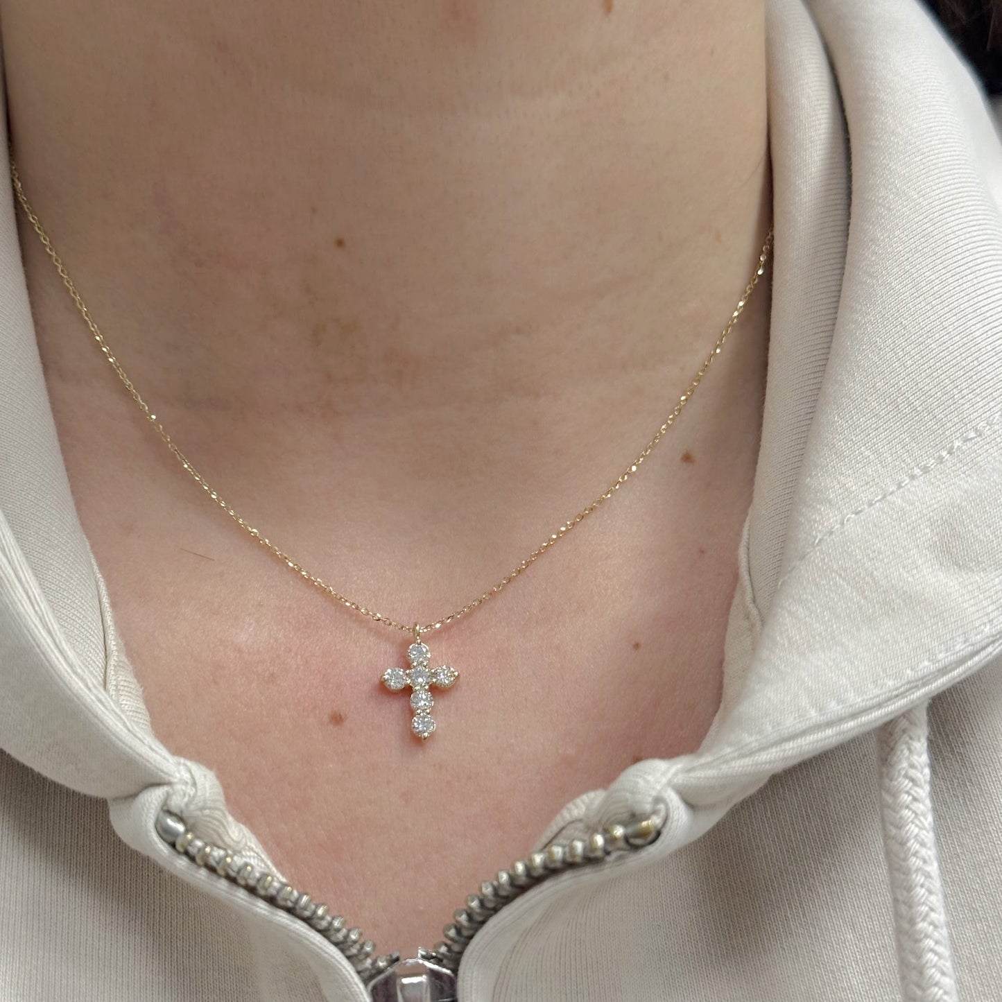Diamond Cross Pendant Necklace